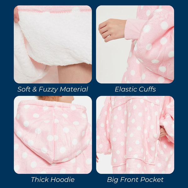 GOMINIMO Hoodie Blanket Kids Strawberry Pink HM-HB-113-AYS from Deals499 at Deals499