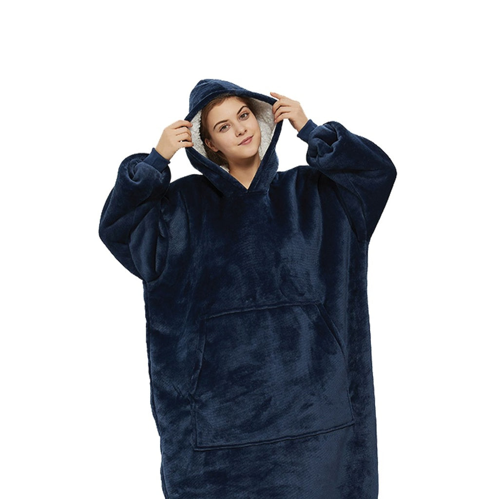 GOMINIMO Hoodie Blanket Long Navy Blue HM-HB-117-AYS from Deals499 at Deals499