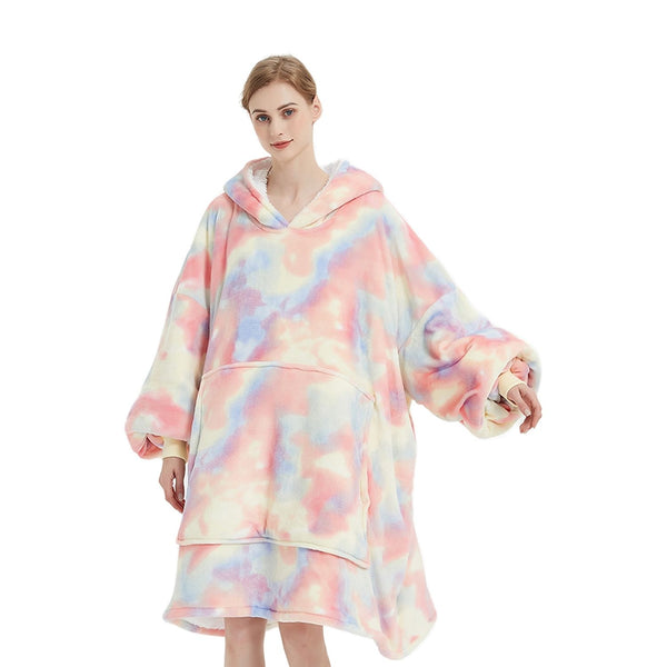 GOMINIMO Hoodie Blanket Adult Tie-Dyed Beige GO-HB-125-AYS from Deals499 at Deals499