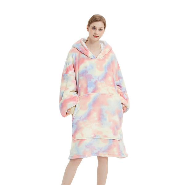 GOMINIMO Hoodie Blanket Adult Tie-Dyed Beige GO-HB-125-AYS from Deals499 at Deals499