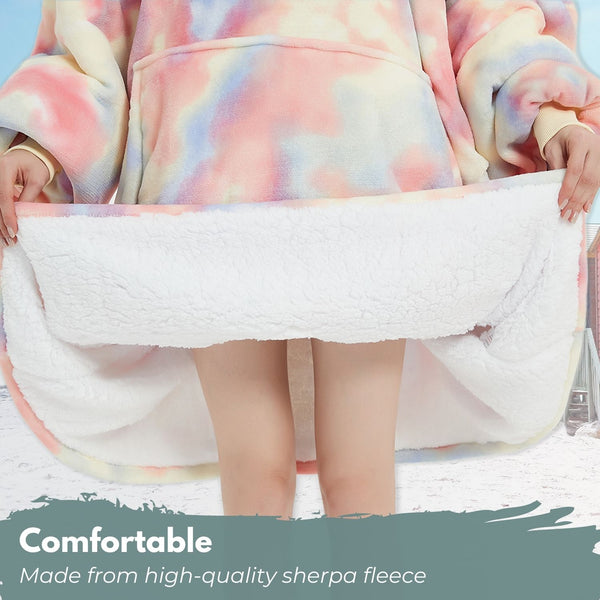 GOMINIMO Hoodie Blanket Adult Tie-Dyed Beige GO-HB-125-AYS from Deals499 at Deals499