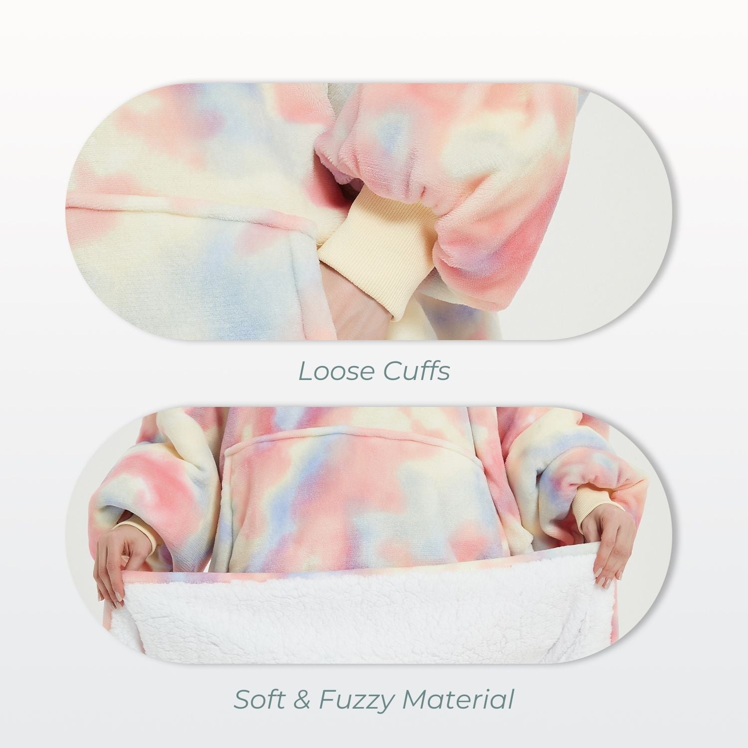 GOMINIMO Hoodie Blanket Adult Tie-Dyed Beige GO-HB-125-AYS from Deals499 at Deals499
