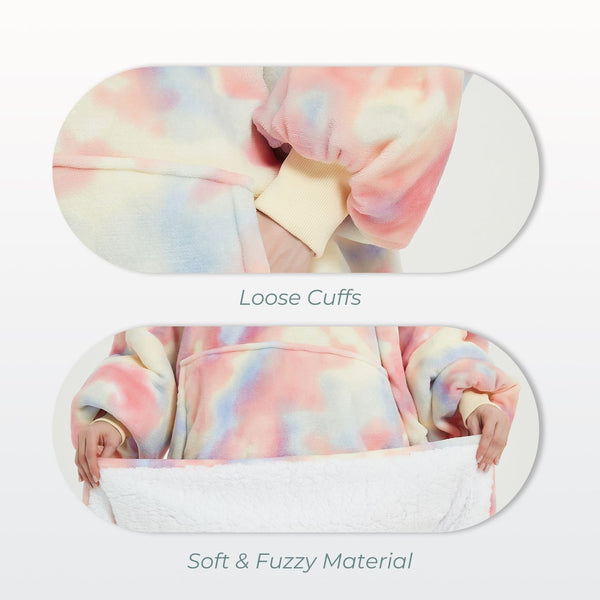 GOMINIMO Hoodie Blanket Adult Tie-Dyed Beige GO-HB-125-AYS from Deals499 at Deals499