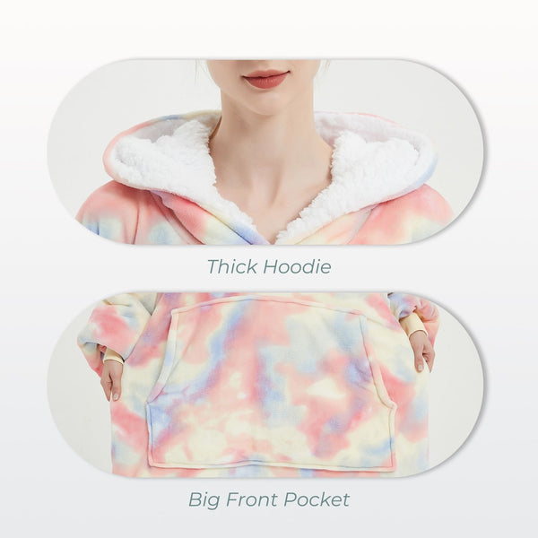 GOMINIMO Hoodie Blanket Adult Tie-Dyed Beige GO-HB-125-AYS from Deals499 at Deals499