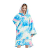 GOMINIMO Hoodie Blanket Adult Tie-Dyed Cyan GO-HB-126-AYS from Deals499 at Deals499