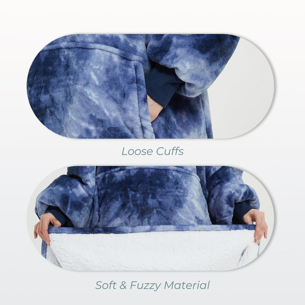 GOMINIMO Hoodie Blanket Adult Tie-Dyed Blue GO-HB-127-AYS from Deals499 at Deals499