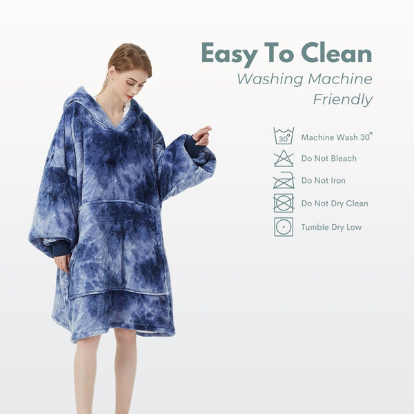 GOMINIMO Hoodie Blanket Adult Tie-Dyed Blue GO-HB-127-AYS from Deals499 at Deals499