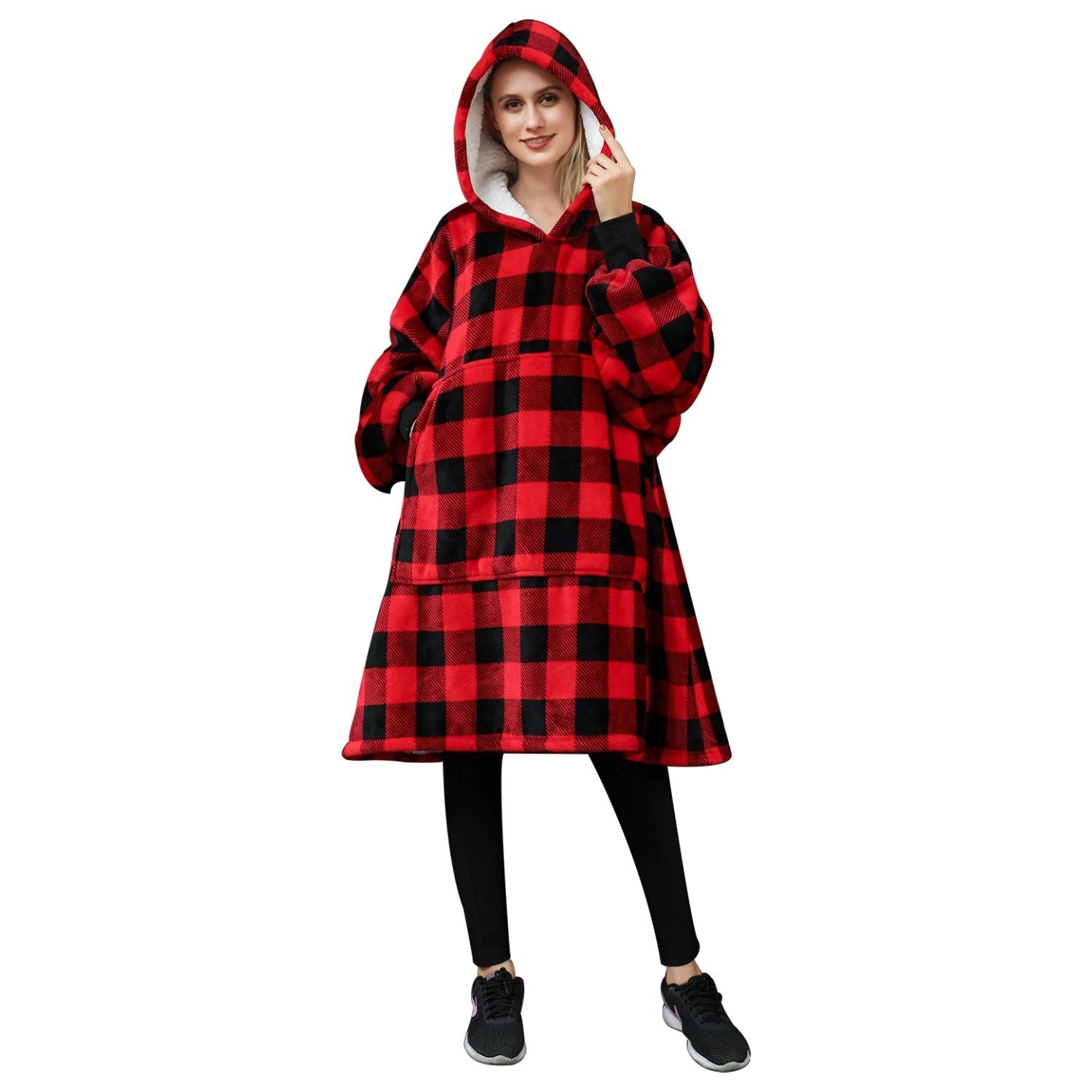 GOMINIMO Hoodie Blanket Adult Small Lattice GO-HB-130-AYS from Deals499 at Deals499