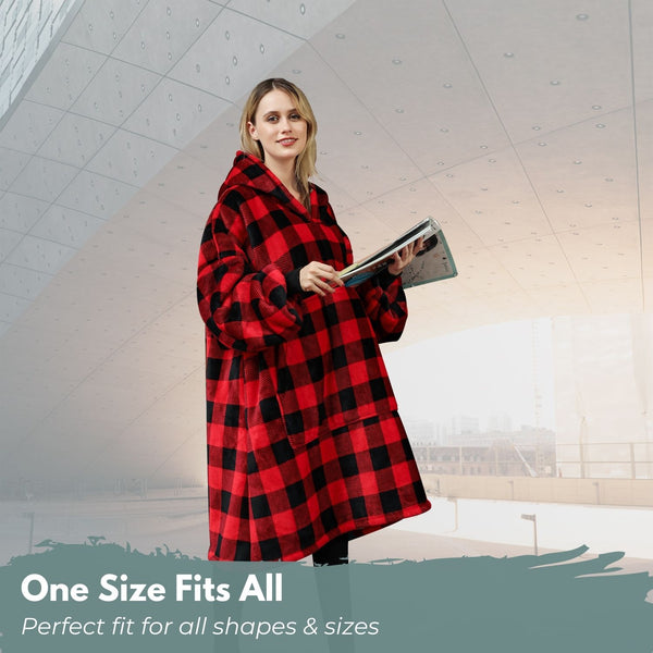 GOMINIMO Hoodie Blanket Adult Small Lattice GO-HB-130-AYS from Deals499 at Deals499