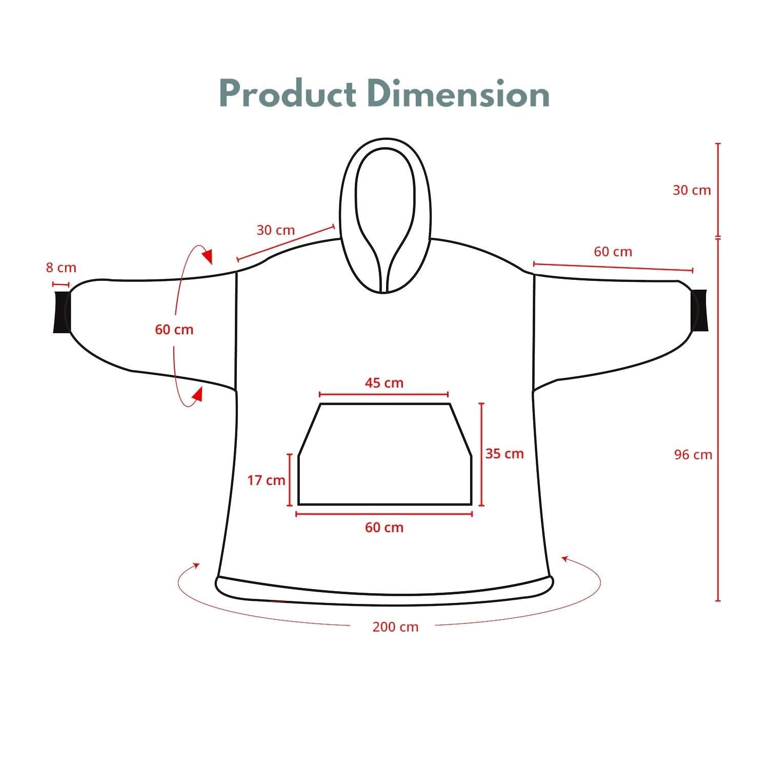 GOMINIMO Hoodie Blanket Adult Small Lattice GO-HB-130-AYS from Deals499 at Deals499
