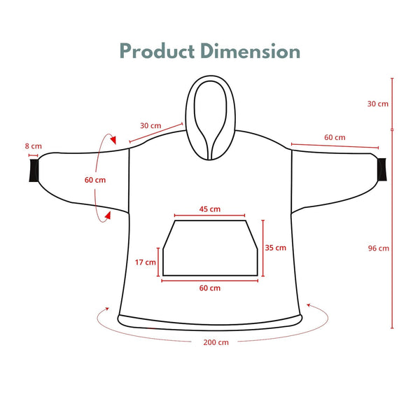 GOMINIMO Hoodie Blanket Adult Small Lattice GO-HB-130-AYS from Deals499 at Deals499