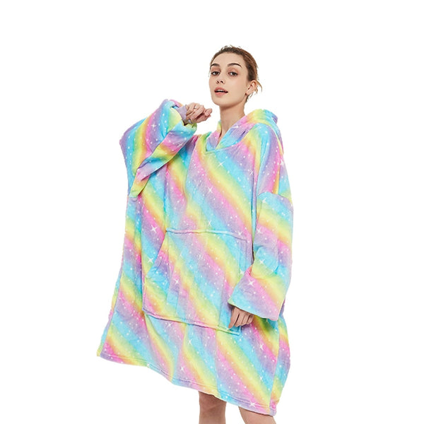 GOMINIMO Hoodie Blanket Rainbow Design HM-HB-103-AYS from Deals499 at Deals499