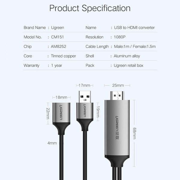 UGREEN USB Type C to HDMI Digital AV Adapter 50291 Deals499