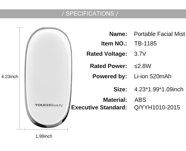 TOUCHBeauty Light 590 Portable Facial Mist TB-1185 Deals499