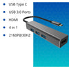 VCOM USB Type C to USB3.0*3+HDMI 4 in 1 Hub (Aluminium Shell) - DH318 Deals499