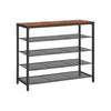 VASAGLE Shoe Rack Shoe Storage Organiser with 4 Mesh Shelves Rustic Brown and Black LBS205B01 Deals499