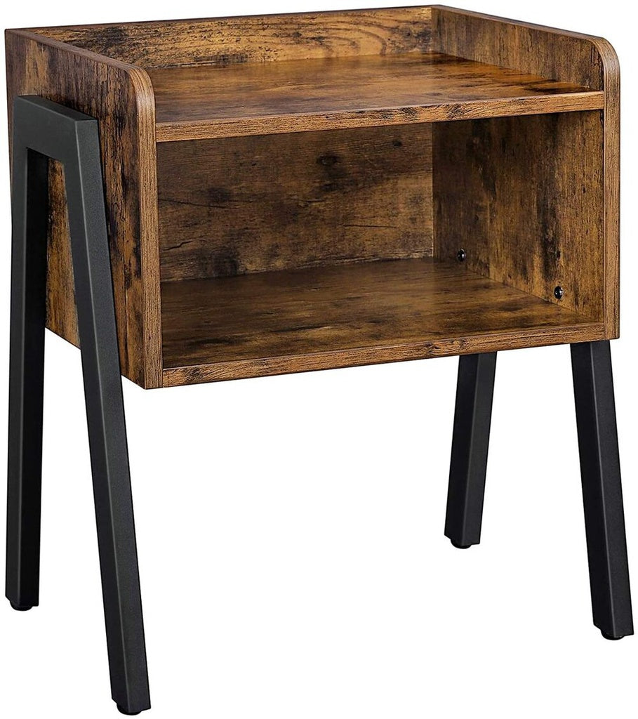 VASAGLE Side Table Rustic Brown and Black LET54X Deals499