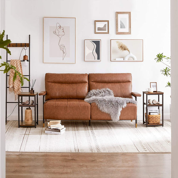 VASAGLE Vintage Brown Side Table with Storage shelf LET273B01 Deals499