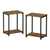 VASAGLE Side Table Set of 2 Vintage Brown with Storage Shelf LET272B01 Deals499