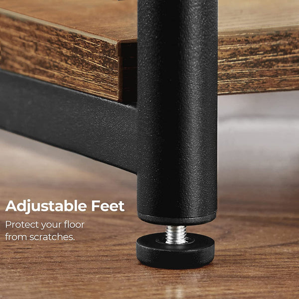 VASAGLE Side Table Set of 2 Vintage Brown with Storage Shelf LET272B01 Deals499