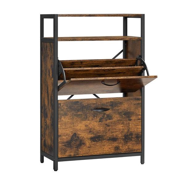VASAGLE Shoe Cabinet with 2 Compartments Hallway for 8-12 Pairs of Shoes LBS800B01 Deals499