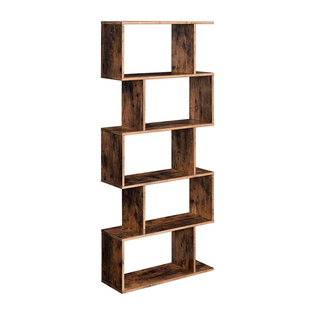 VASAGLE 5-Tier Bookshelf Display Shelf and Room Divider Freestanding Decorative Storage Shelving Rustic Brown LBC62BX Deals499