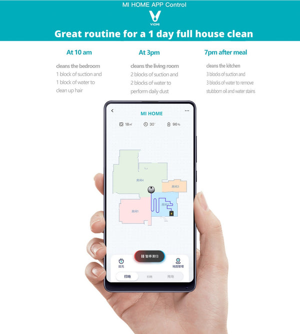 Viomi V3 Robot Vacuum Cleaner V-RVCLM26B Deals499
