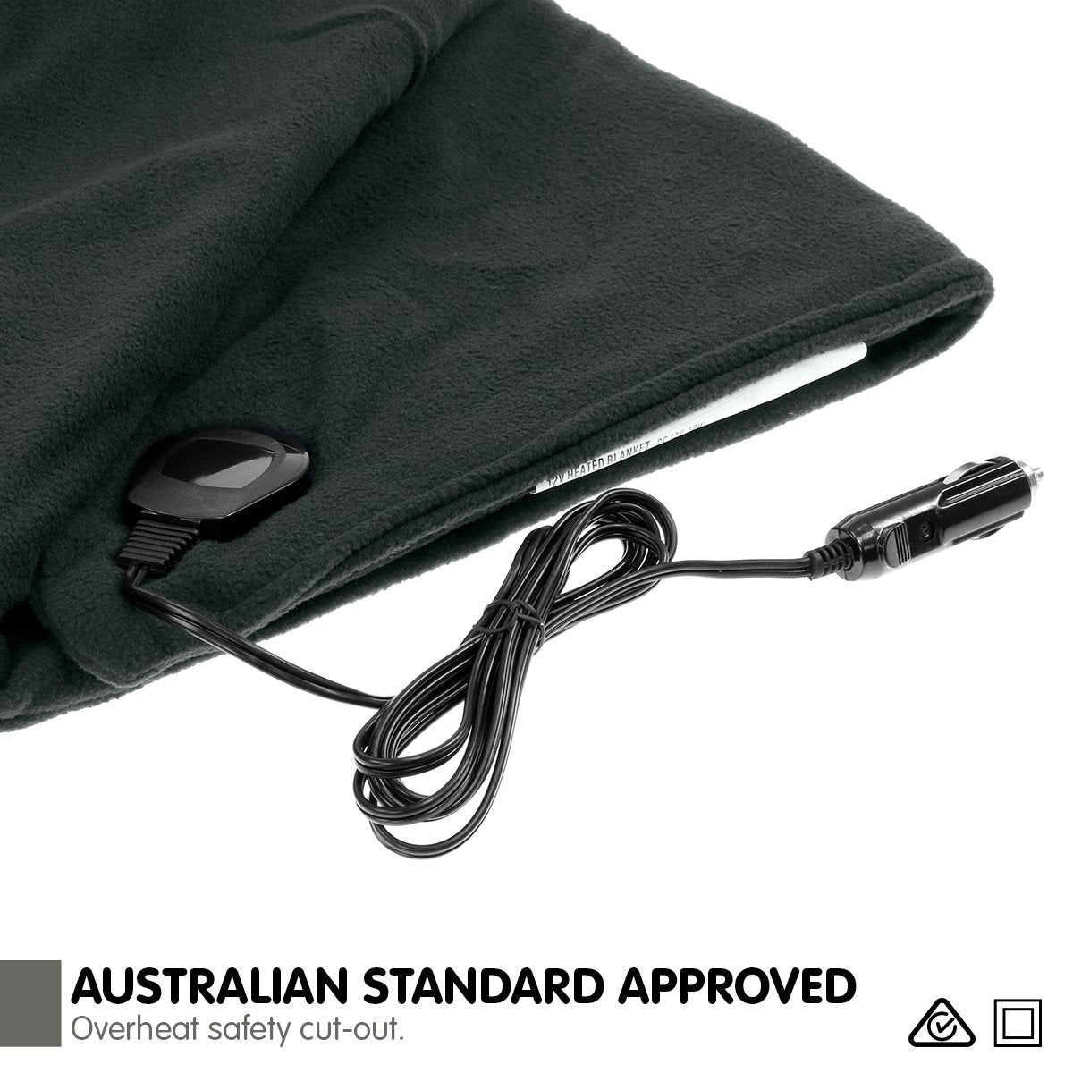 Laura Hill Heated Electric Car Blanket 150x110cm 12v - Black from Deals499 at Deals499