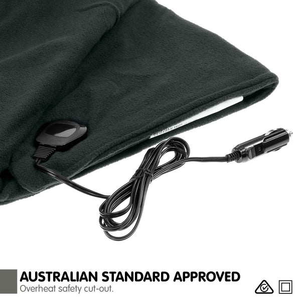 Laura Hill Heated Electric Car Blanket 150x110cm 12v - Black from Deals499 at Deals499