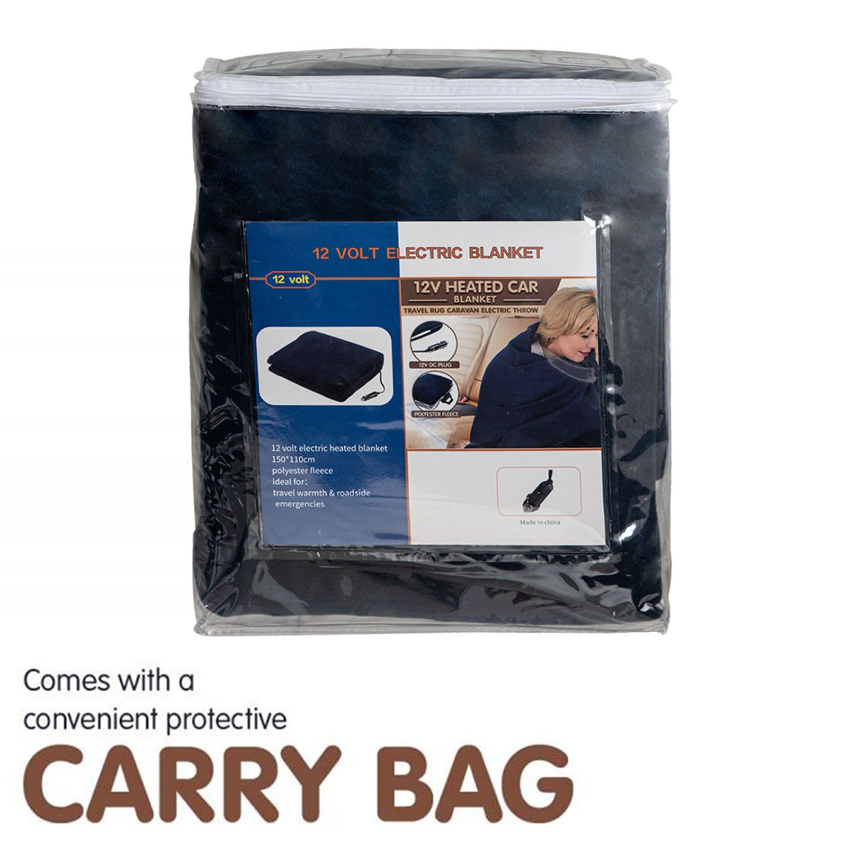 Laura Hill Heated Electric Car Blanket 150x110cm 12v - Blue from Deals499 at Deals499
