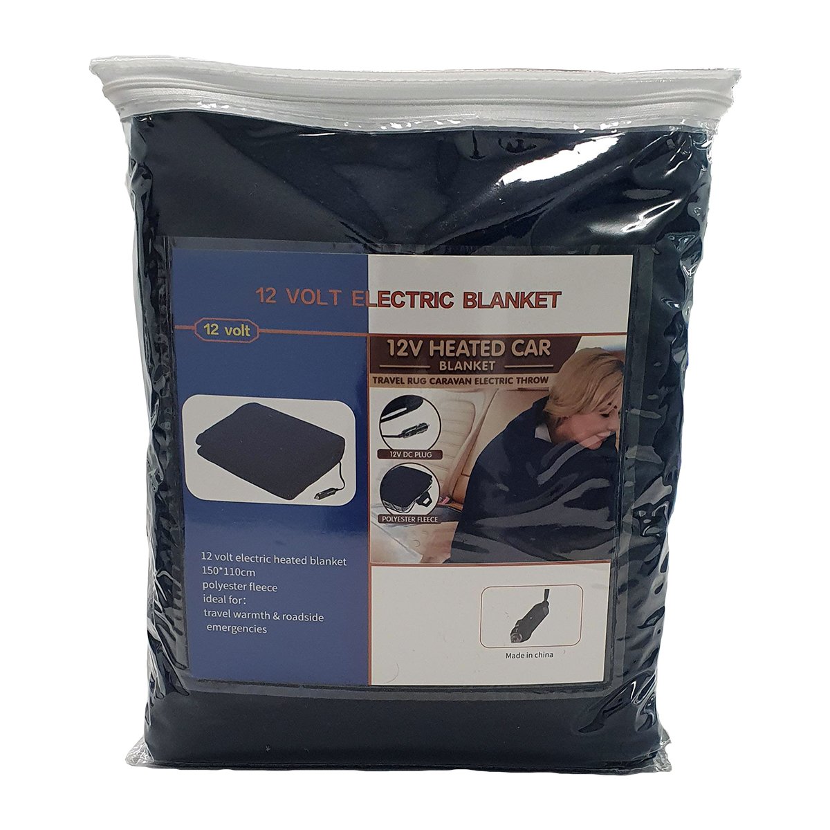 Laura Hill Heated Electric Car Blanket 150x110cm 12v - Navy Blue from Deals499 at Deals499