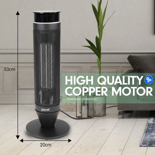 Pronti Electric Tower Heater 2000W Remote Portable - Black from Deals499 at Deals499