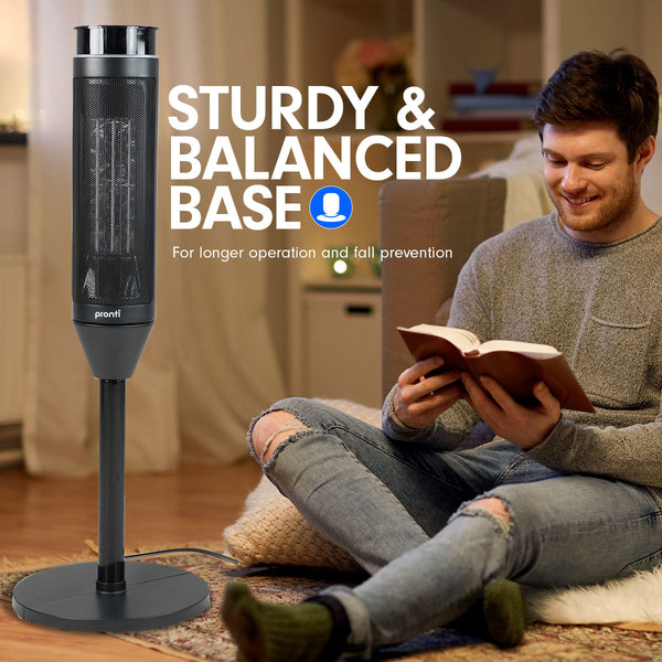 Pronti Electric Tower Heater 2000W Ceramic Portable Remote - Black from Deals499 at Deals499