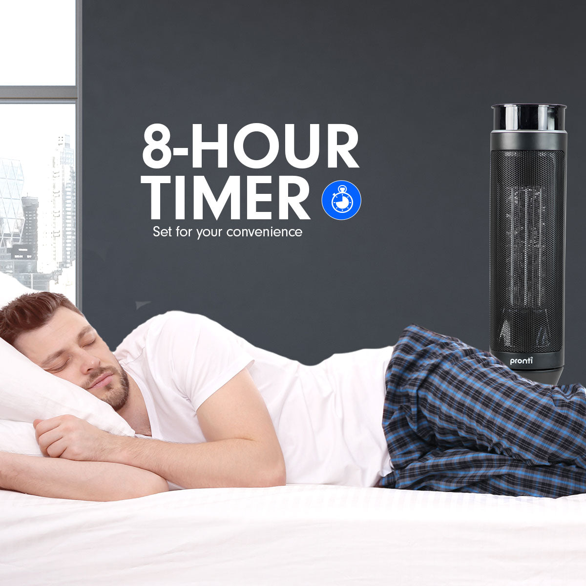 Pronti Electric Tower Heater 2000W Ceramic Portable Remote - Black from Deals499 at Deals499