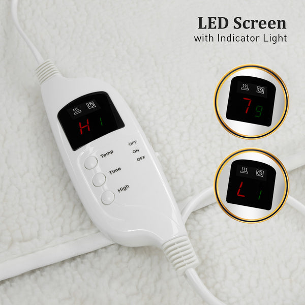 Laura Hill Electric Blanket Heated Fitted King Size Bed Safety 9 Heat Levels from Deals499 at Deals499