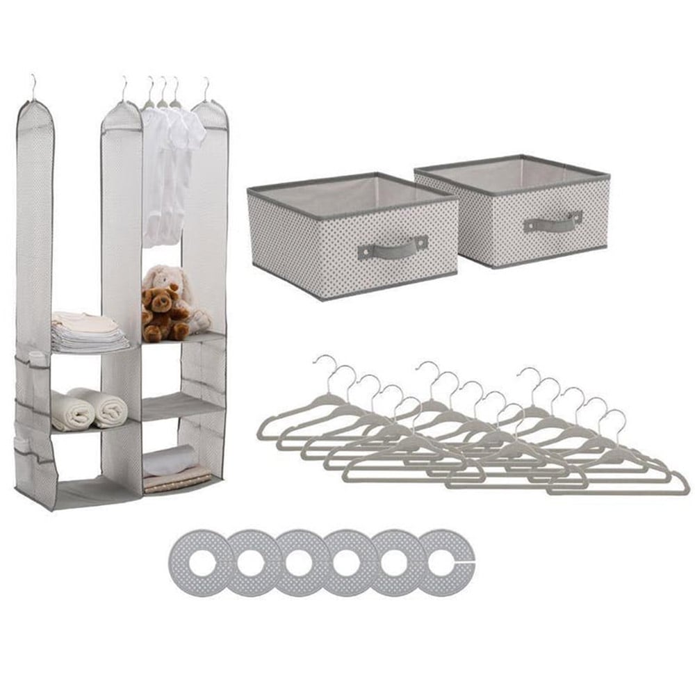 Delta Children 24 Piece Nursery Storage Set - Cool Grey Cool Grey from Deals499 at Deals499