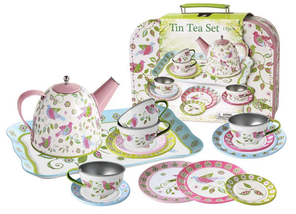 BIRD TIN TEA SET IN SUITCASE Deals499