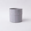 Tree Stripes Leather Look Cylinder Pot - Light Grey (Medium) Deals499