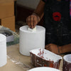 Tree Stripes Cylinder Pot Diwali - White (Large) Deals499