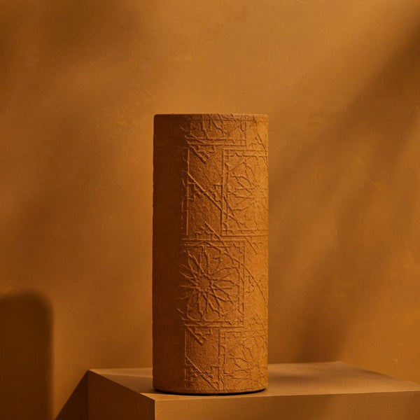 Tree Stripes Cylinder Vase Diwali - Ochre Deals499