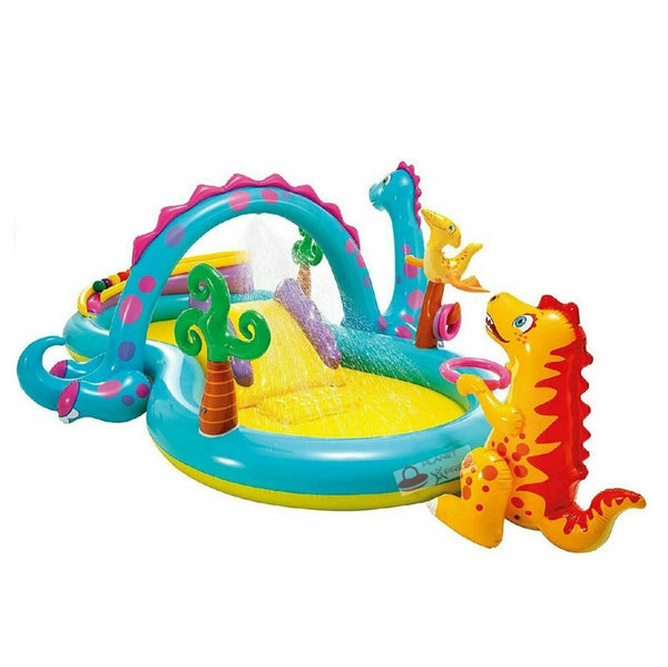 INTEX Dinoland Inflatable Play Centre Paddling Pool & Water Slide 57135NP Deals499