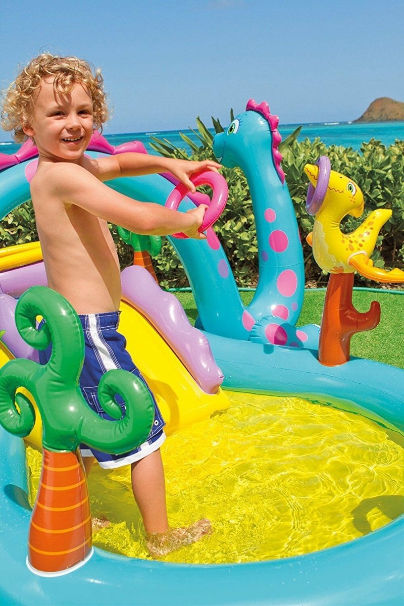 INTEX Dinoland Inflatable Play Centre Paddling Pool & Water Slide 57135NP Deals499