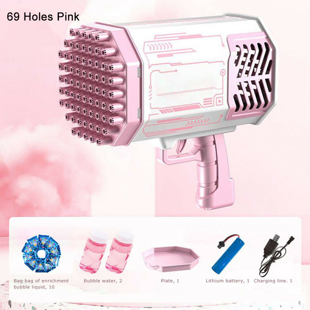 Electric Bubble Gun Machine Soap Bubbles Kids Adults Summer Outdoor Playtime Toy Green Deals499
