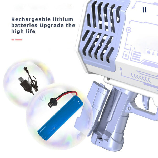 Electric Bubble Gun Machine Soap Bubbles Kids Adults Summer Outdoor Playtime Toy Deals499