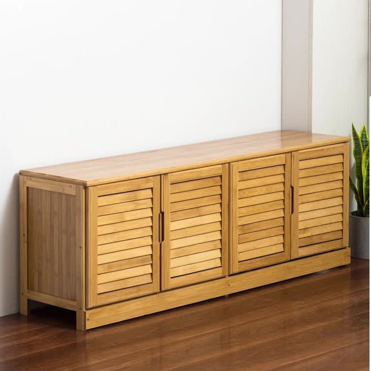 Bamboo Bench Seat Shoe Rack Shoe Bench Storage Bench 99cm Deals499