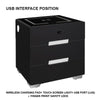 Smart Bedside Tables Finger Print Lock Side 3 Drawers Wireless Charging USB Nightstand LED AU Deals499