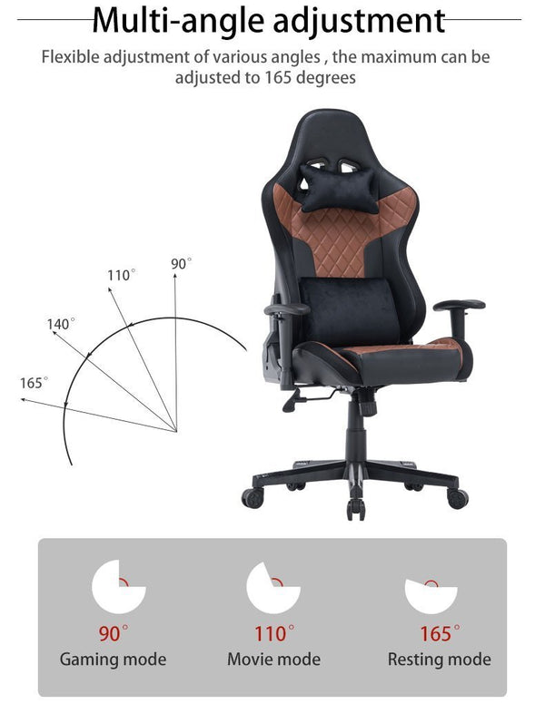 7 RGB Lights Bluetooth Speaker Gaming Chair Ergonomic Racing chair 165° Reclining Gaming Seat 4D Armrest Footrest Black Red Deals499