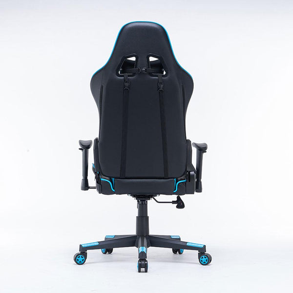 Gaming Chair Ergonomic Racing chair 165° Reclining Gaming Seat 3D Armrest Footrest Blue Black Deals499