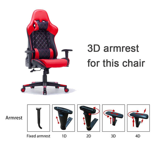Gaming Chair Ergonomic Racing chair 165° Reclining Gaming Seat 3D Armrest Footrest Purple Black Deals499