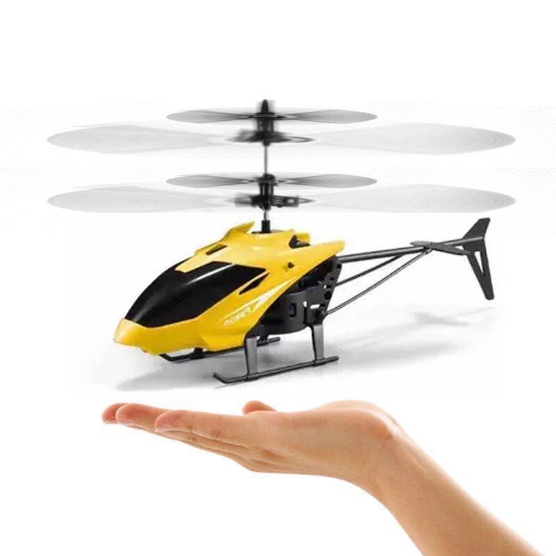 Mini RC Infrared Induction Helicopter Aircraft Drone Flashing Light Toys Christmas Gift Yellow Deals499